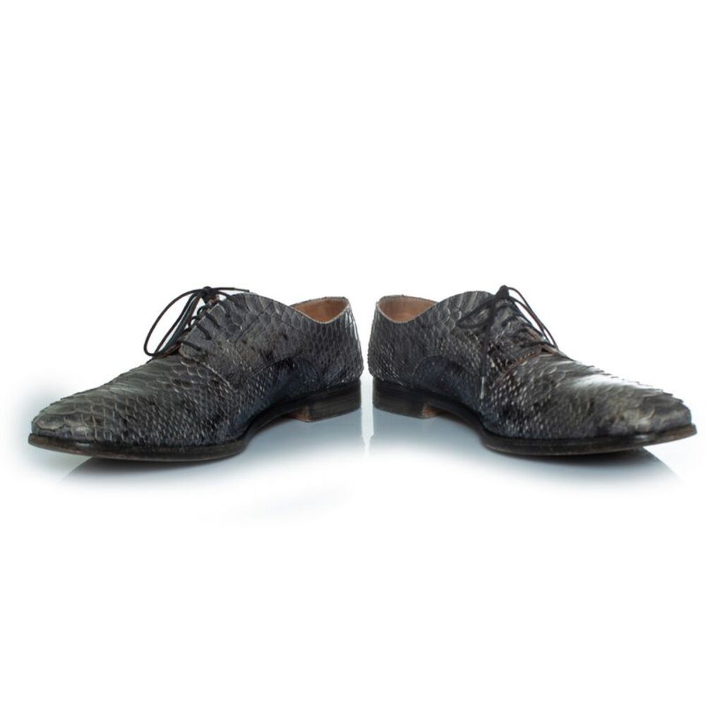 Maison Margiela Python Lace Up Shoes In Grey - image 6